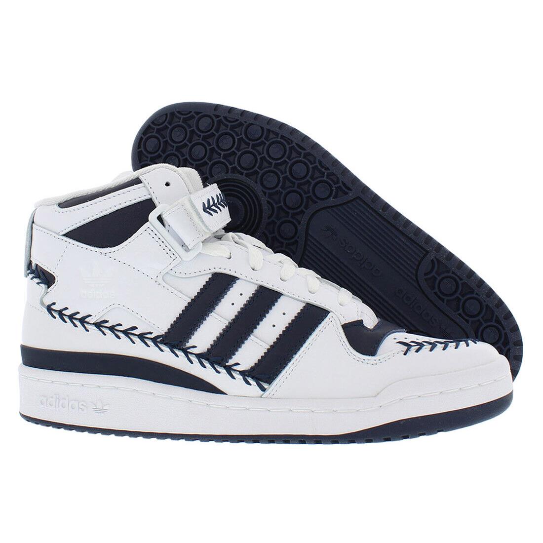 Adidas Forum Mid Mens Shoes - Footwear White/Collegiate Navy/Footwear White, Main: White