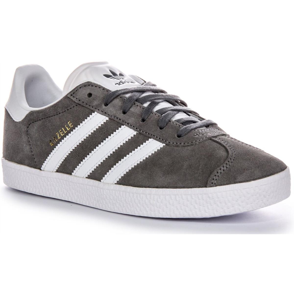 Adidas Gazelle Vintage Power Suede Mens Sneakers Grey White Youth US 6 - 13 - GREY WHITE