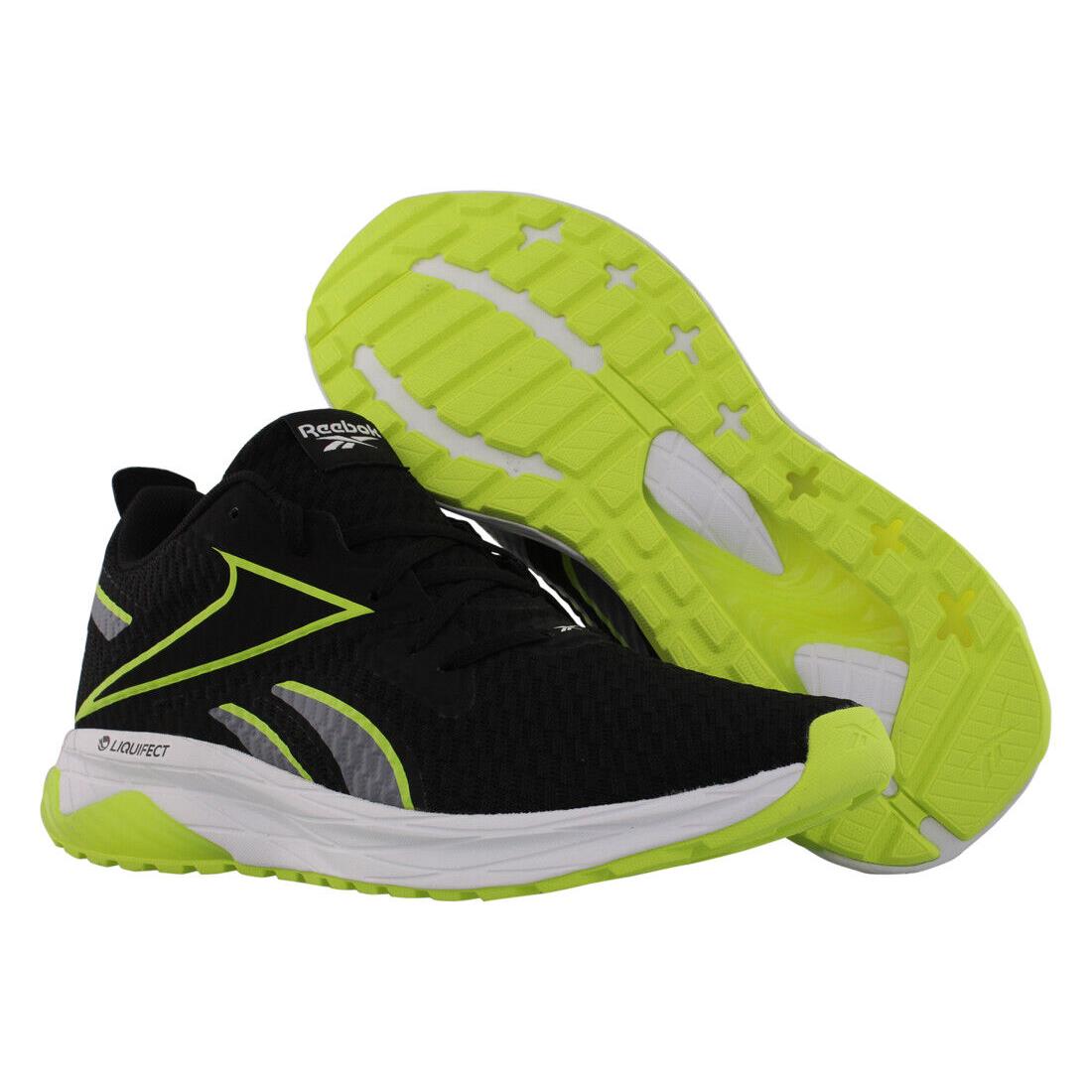 Reebok Liquifect 180 Spring Mens Shoes - Black/Grey/Yellow, Main: Black