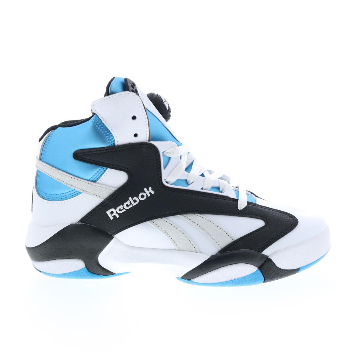 Reebok Shaq Attaq Mens White Leather Lace Up Athletic Basketball Shoes - White