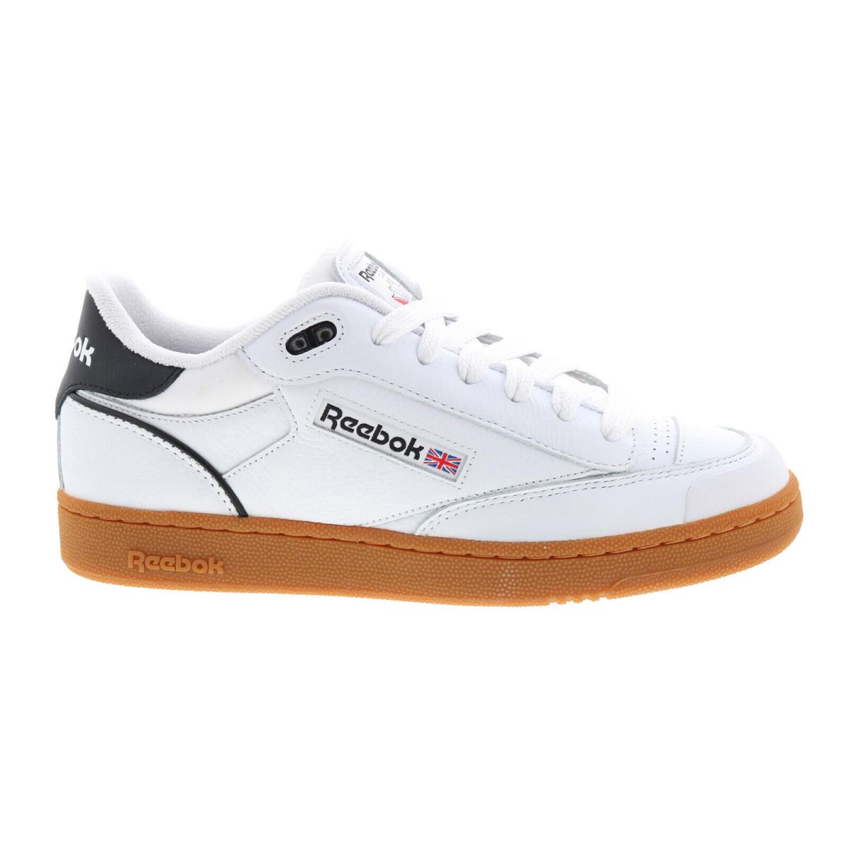 Reebok Club C Bulc Mens White Leather Lace Up Lifestyle Sneakers Shoes - White