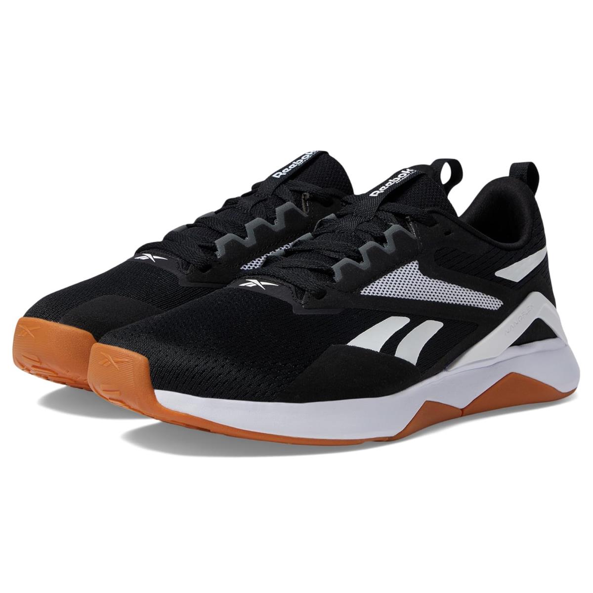 Man`s Sneakers Athletic Shoes Reebok Nanoflex TR 2 - Black/White/Gum