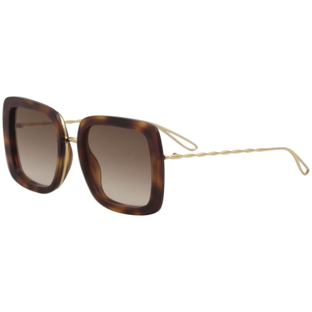 Elie Saab Women`s ES009S ES/009/S 2IK/VU Havana/gold Oval Sunglasses 53mm