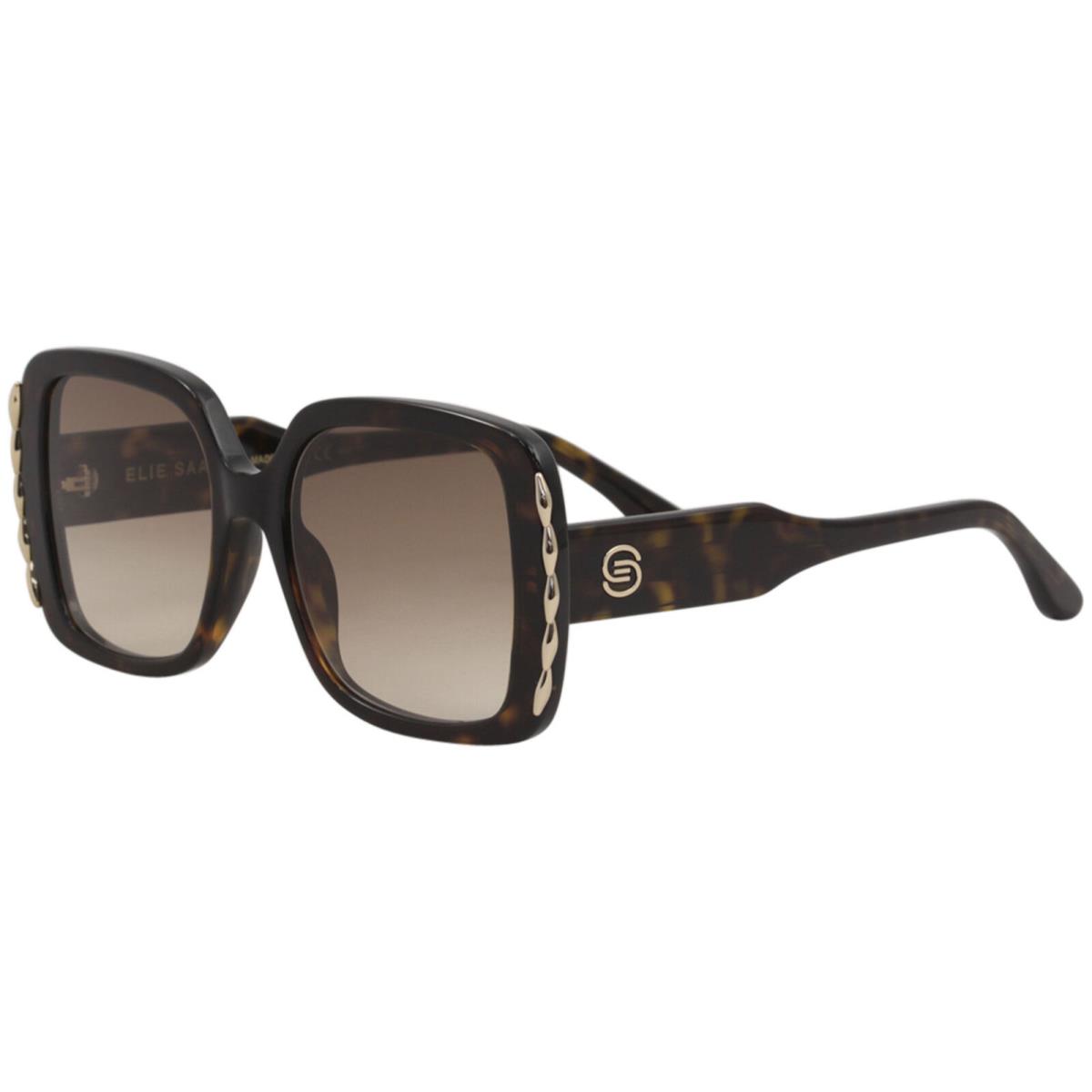 Elie Saab Women`s ES015S ES/015/S 086/HA Dark Havana Square Sunglasses 54mm