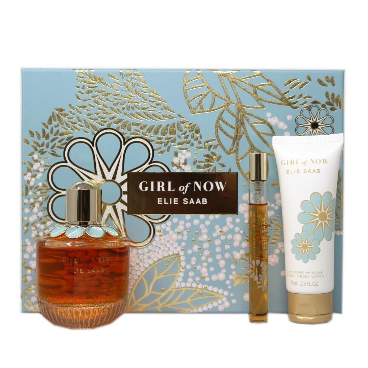 Elie Saab Girl OF Now 3 Piece Gift Set - 3OZ Eau DE Parfum Spray