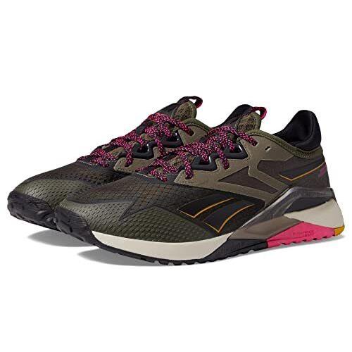 Reebok Women`s Nano X2 Tr Adventure Army Green/black/proud Pink 9.5