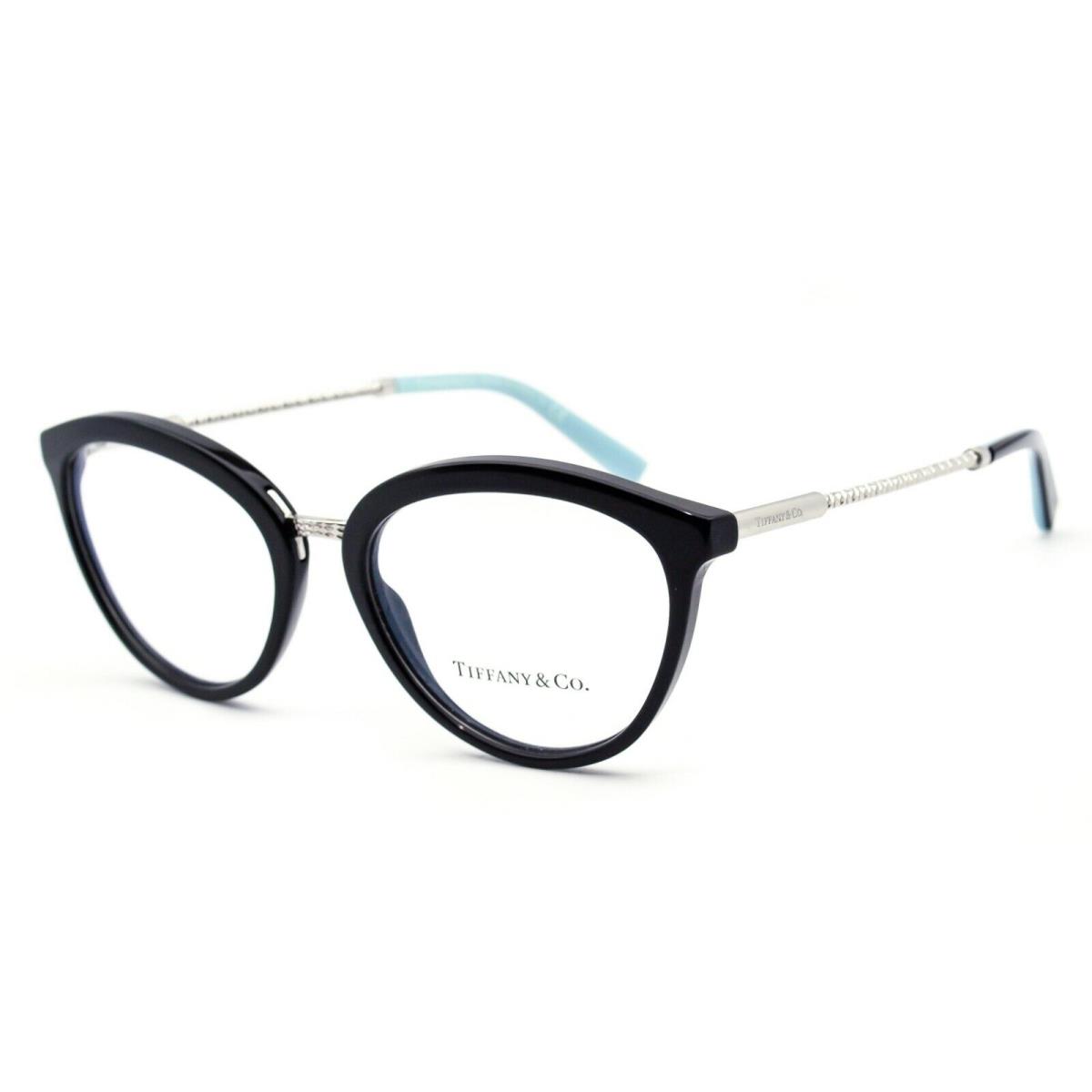 Tiffany Co. Eyeglasses TF 2173 8001 Black Silver Frame Italy 53 18 140