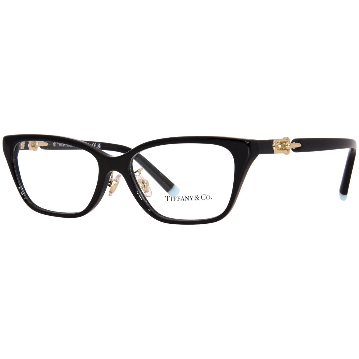 Tiffany Co. TF2229F 8001 Eyeglasses Women`s Black Fullrim Rectangle Shape 53mm