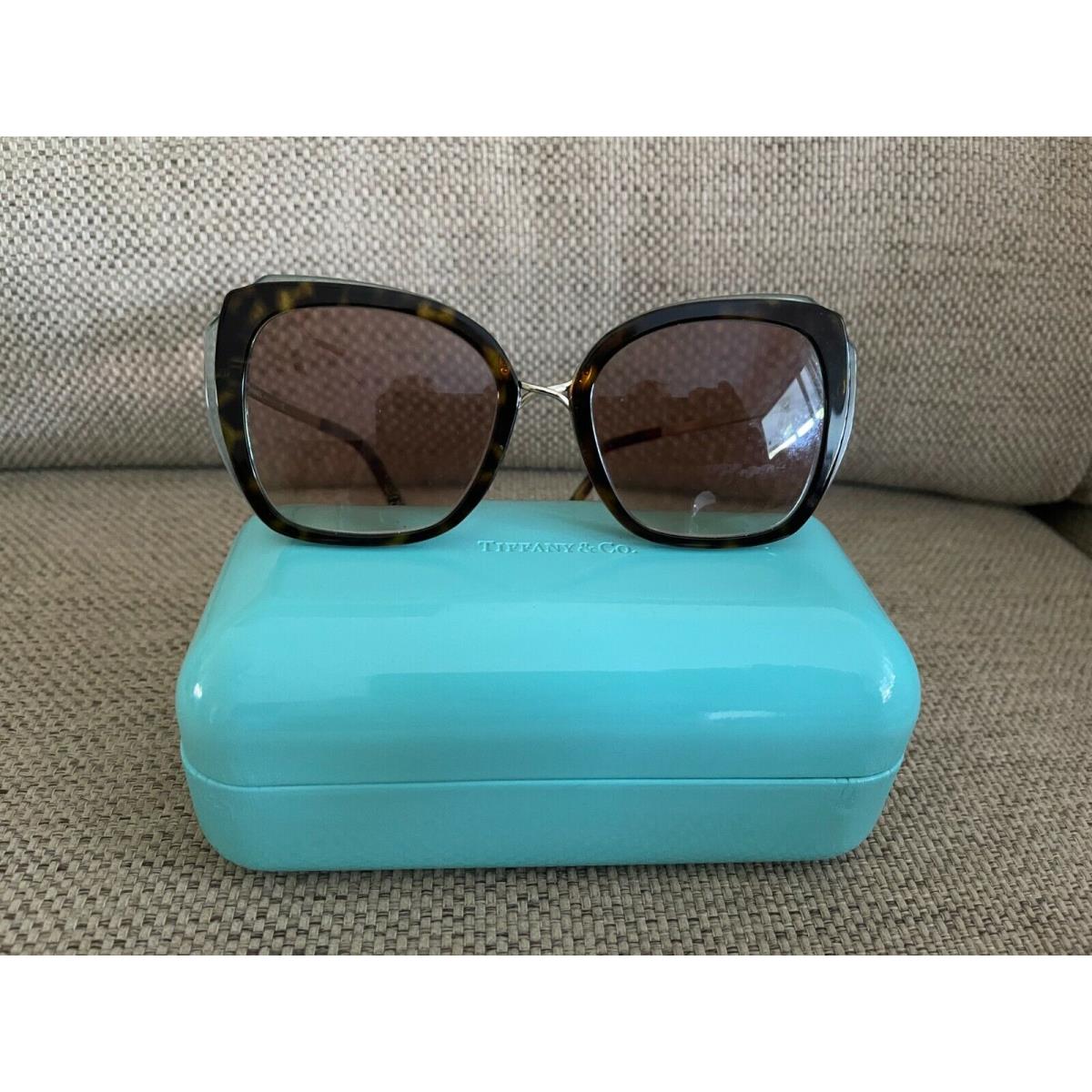 Tiffany Italy Designer Women`s Eyeglass Brown Blue Case