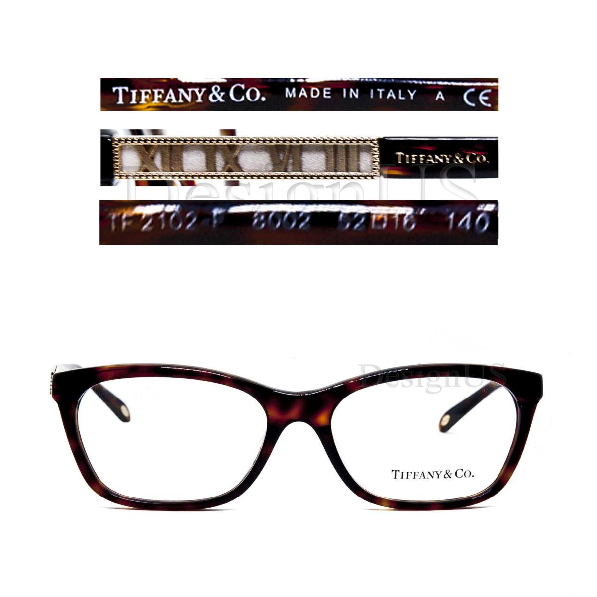 Tiffany Tiffany & Co. TF2102 8002 Havana Gold Co. TF2102 8002 Havana Gold Size 52/16/140 Made Italy Eyeglasses