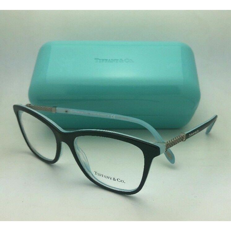 Tiffany Co. Eyeglasses TF 2116-B 8193 53-16 140 Black on Blue w/ Crystals