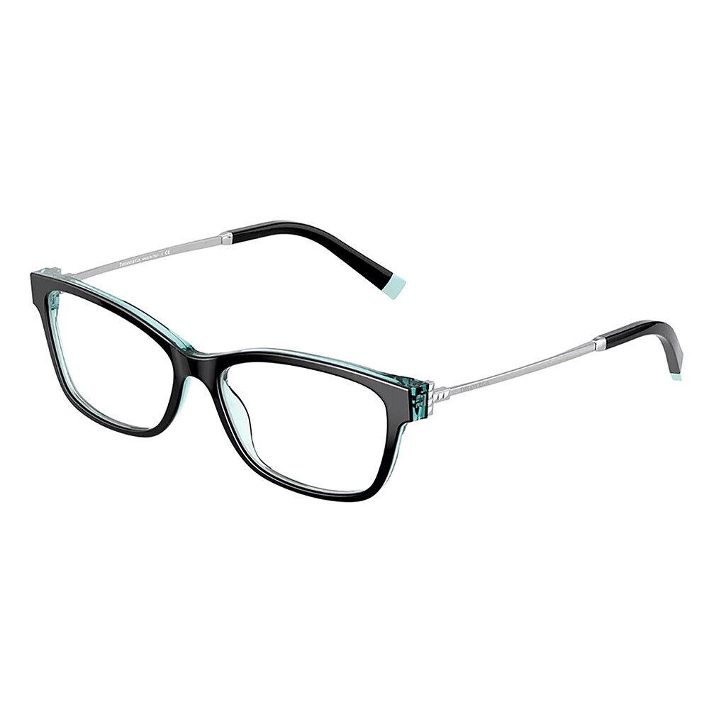 Tiffany Co. TF 2204F 8285 Black on Crystal Tiffany Blue Plastic Eyeglasses