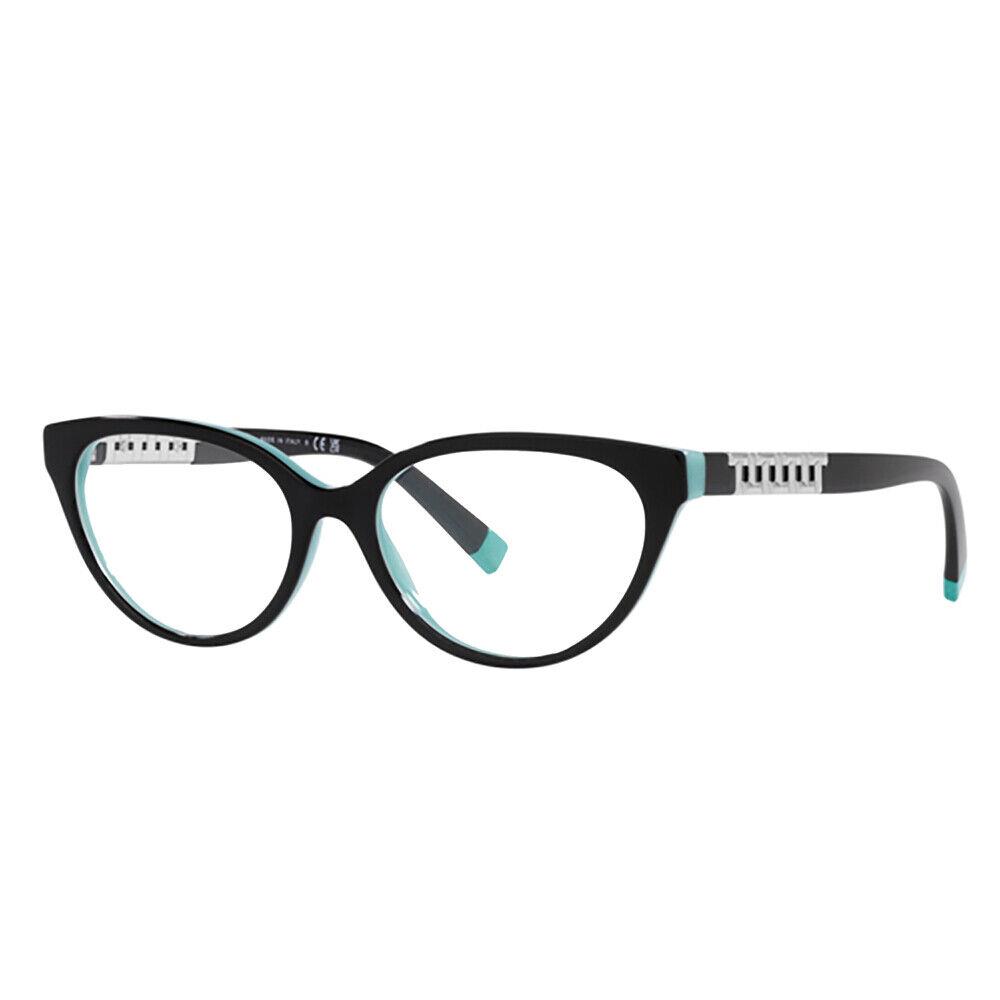Tiffany Co. TF 2226 8055 Black on Tiffany Blue Plastic Cat-eye Eyeglasses 54mm