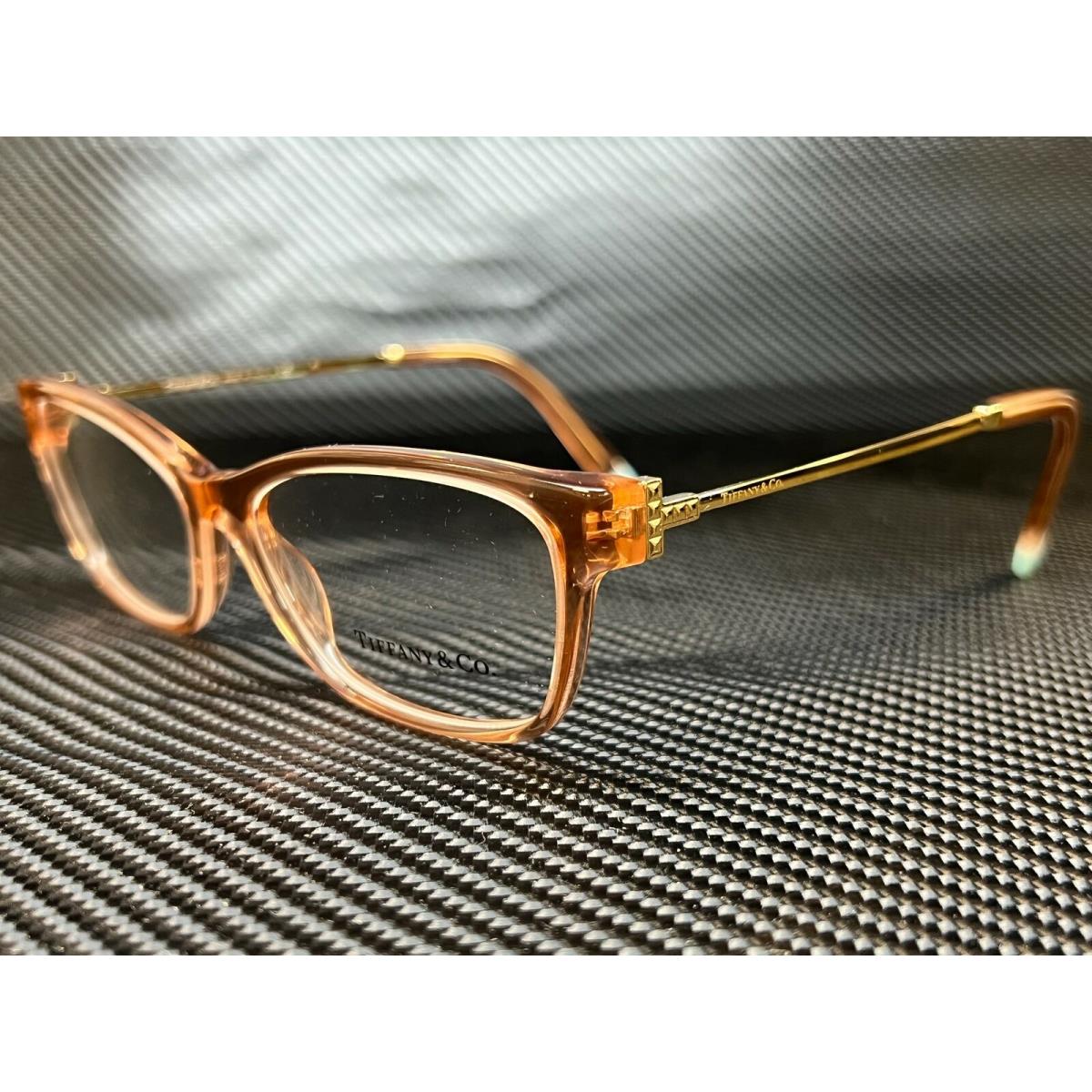 Tiffany TF2204 8332 Peach Transparent Rectangle Square Women`s 54 mm Eyeglasses