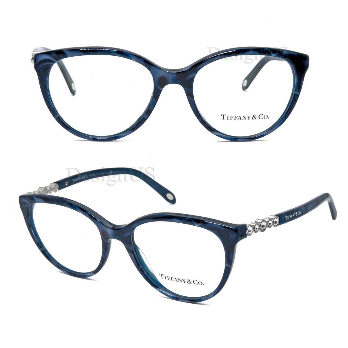 Tiffany Tiffany & Co. TF2134-B 8200 Blue Marble Co. TF2134-B 8200 Blue Marble Crystal 50/17/140 Eyeglasses Italy