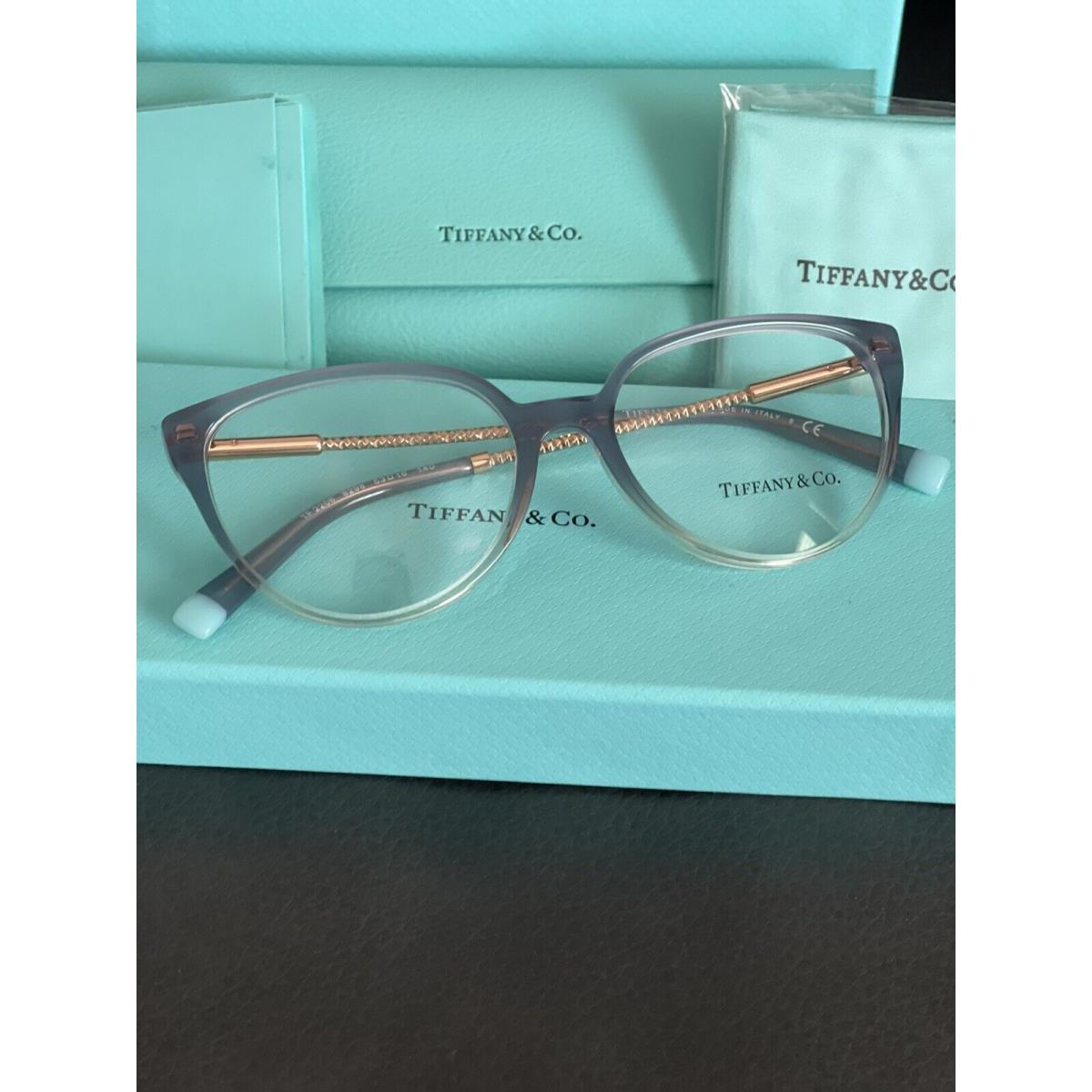 Tiffany TF2206 8298 Grey Blue Oval Women`s 53 mm Eyeglasses