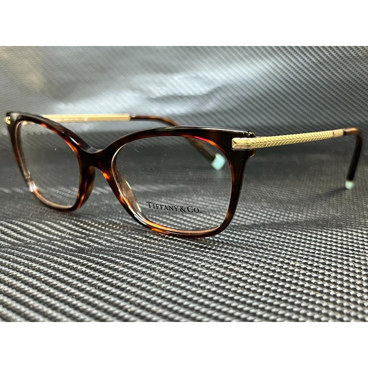 Tiffany TF2194 8002 Havana Gold Women Square Demo Lens Eyeglasses Frame 54-16