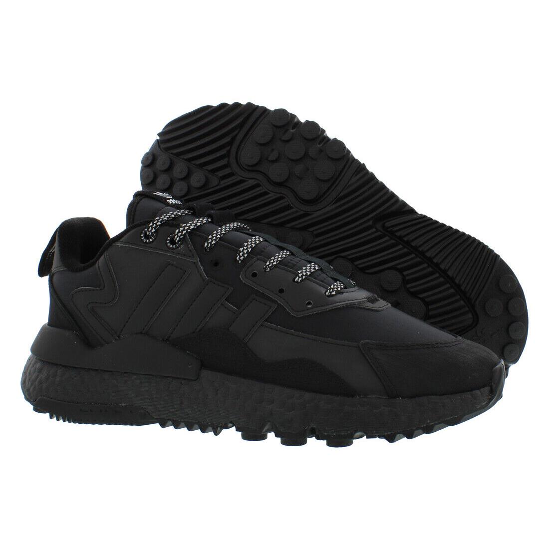 Adidas Nite Jogger Winterized Mens Shoes Size 4.5 Color: Black - Black, Main: Black