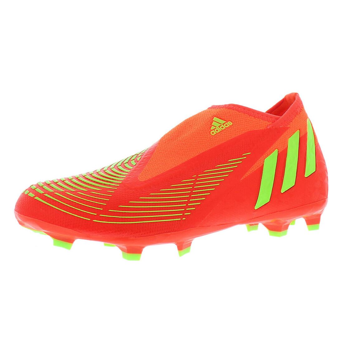 Adidas Predator Edge3 Ll Fg Unisex Shoes Size 9 Color: Solar Red/orange/black - Solar Red/Orange/Black, Main: Red