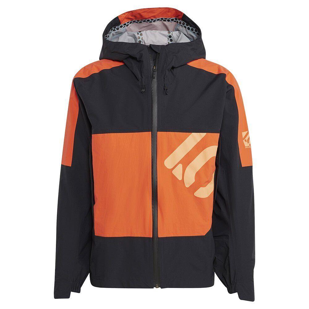 Five Ten Adidas Hooded Rain Cycling Jacket Men`s Orange Medium