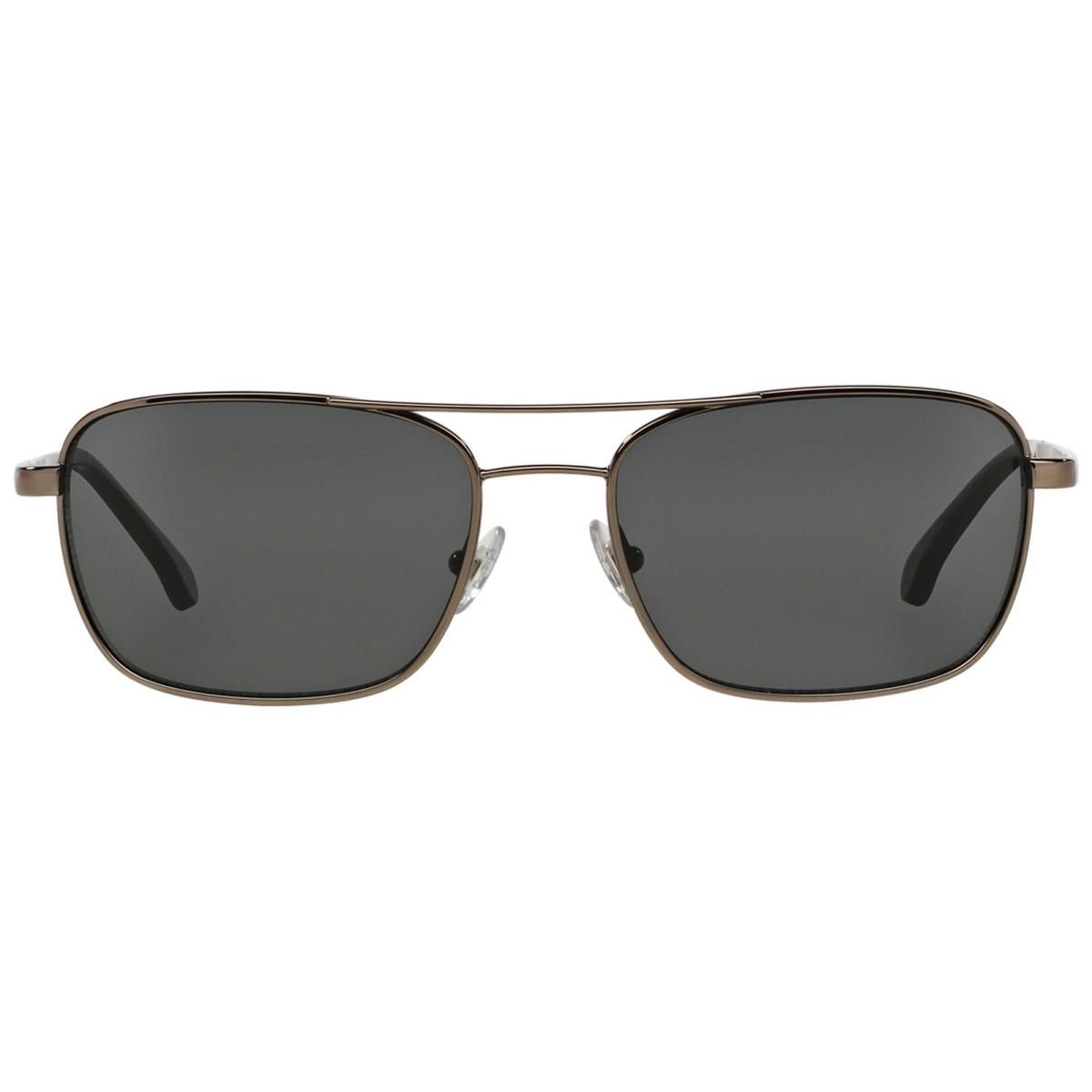 Brooks Brothers Men`s Gunmetal Rectangle Sunglasses - BB4016-150787-56