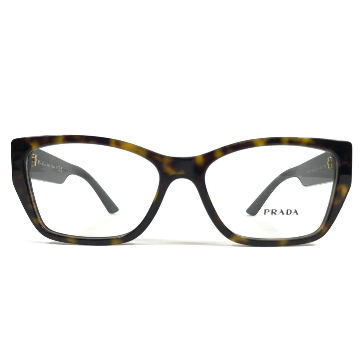 Prada Eyeglasses Frames VPR11Y 2AU-1O1 Black Tortoise Cat Eye 54-16-140