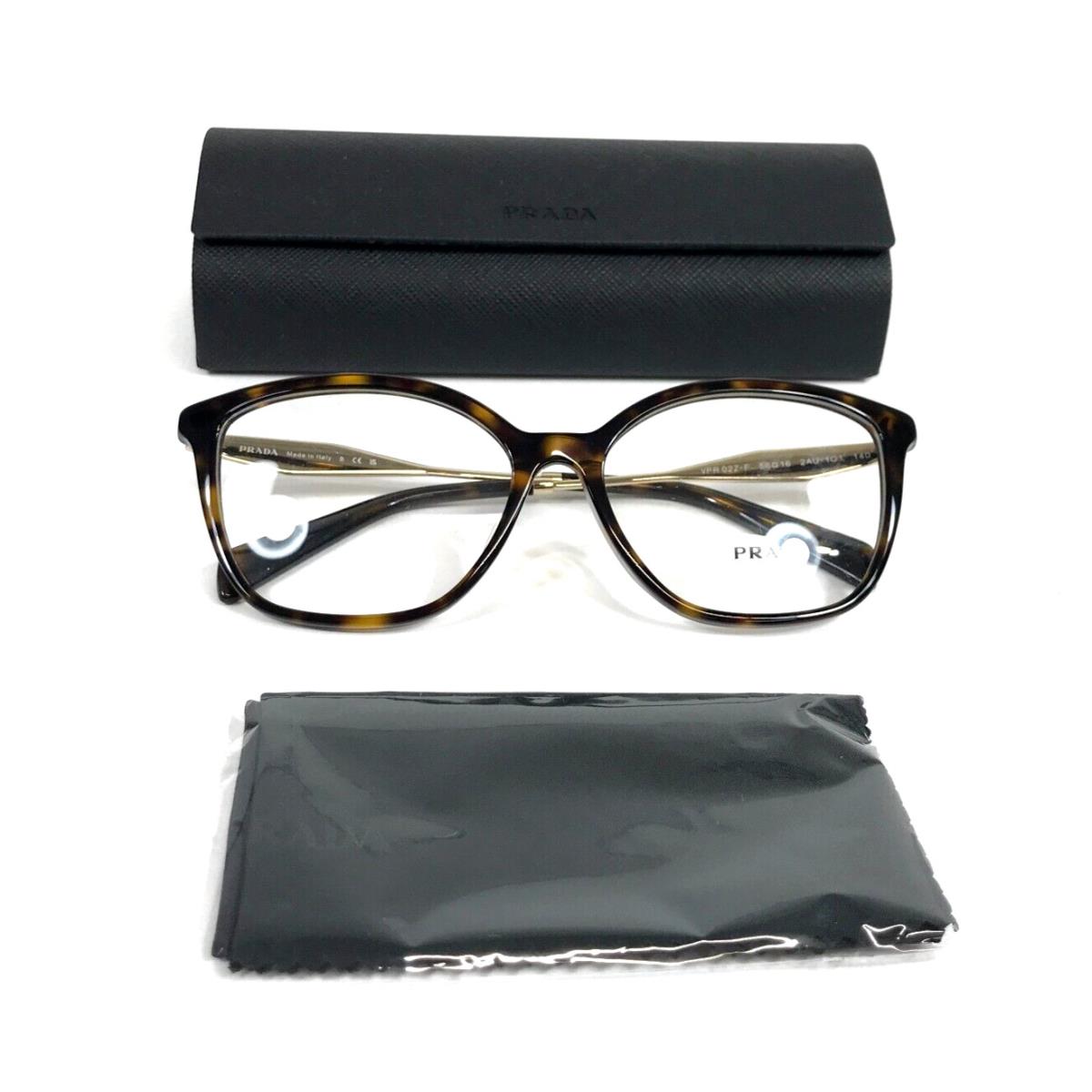 Prada Eyeglasses Frames VPR02Z-F 2AU-1O1 Tortoise Gold Cat Eye 56-16-140