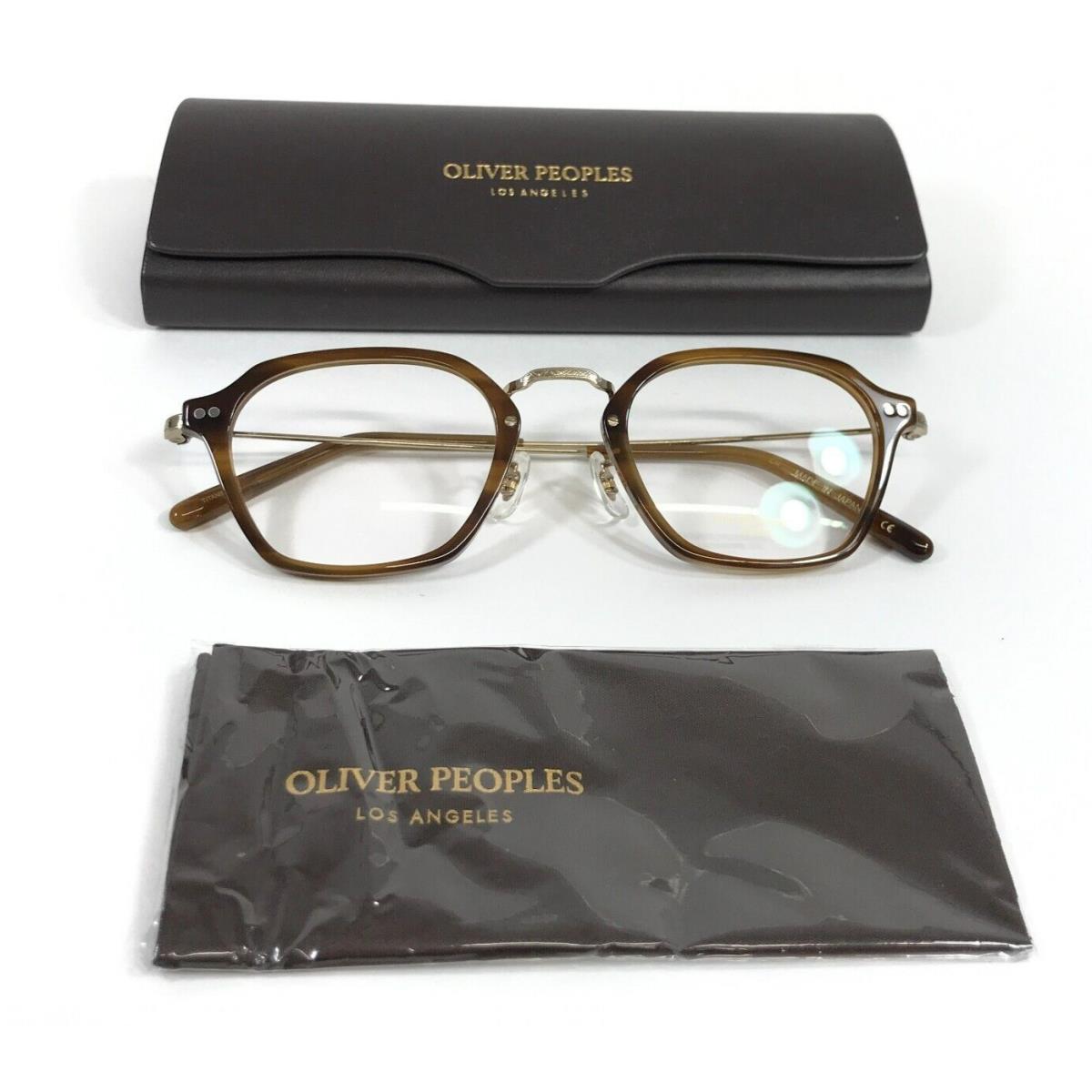 Oliver Peoples Eyeglasses Frames OV5422D 1011 Hilden Shiny Brown Gold 48-22-140