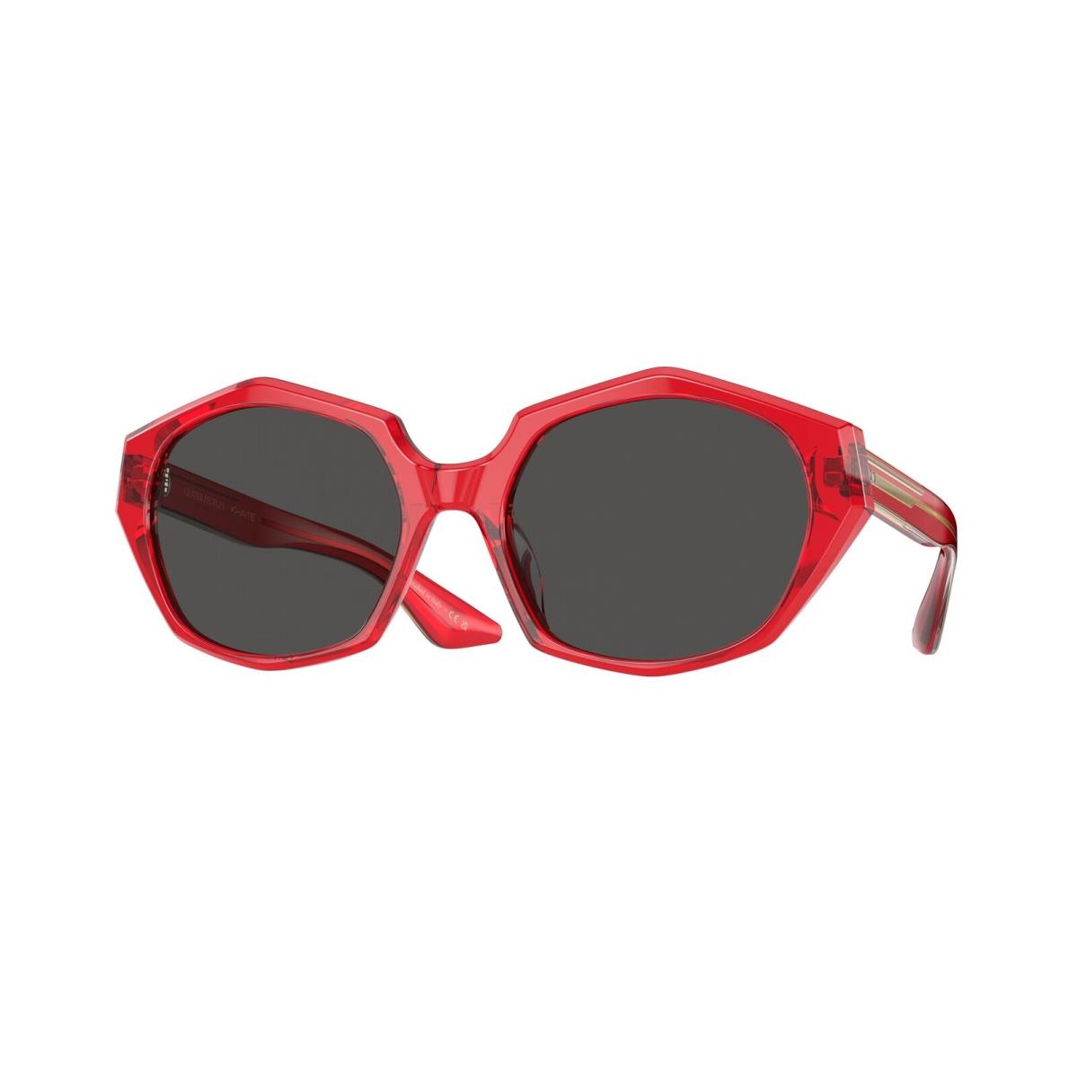 Oliver Peoples OV5511SU 176187 1971c Traslucent Red Grey 57mm Women`s Sunglasses