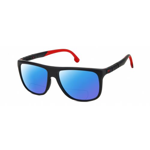 Carrera Hyperfit 17-S-0003 Unisex Polarized Bifocal Sunglasses Black 58mm 41 Opt - Frame: Multicolor, Lens: Blue Mirror