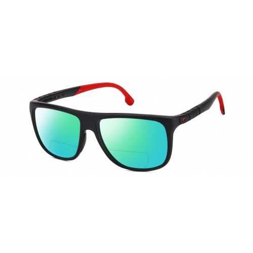 Carrera Hyperfit 17-S-0003 Unisex Polarized Bifocal Sunglasses Black 58mm 41 Opt Green Mirror