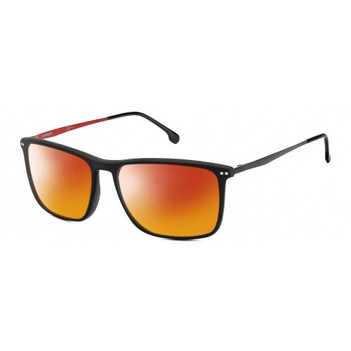 Carrera 8049/S-003 Unisex Designer Polarized Sunglasses Black Red 58mm 4 Options Red Mirror Polar