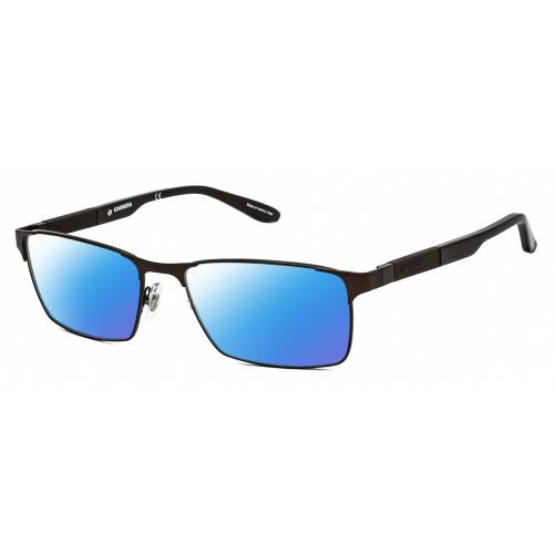 Carrera CA8822 Unisex Rectangular Designer Polarized Sunglasses Brown 54mm 4 Opt Blue Mirror Polar