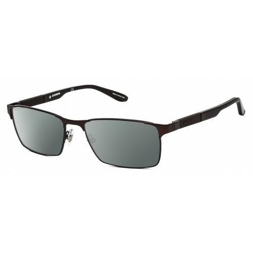 Carrera CA8822 Unisex Rectangular Designer Polarized Sunglasses Brown 54mm 4 Opt Smoke Grey Polar