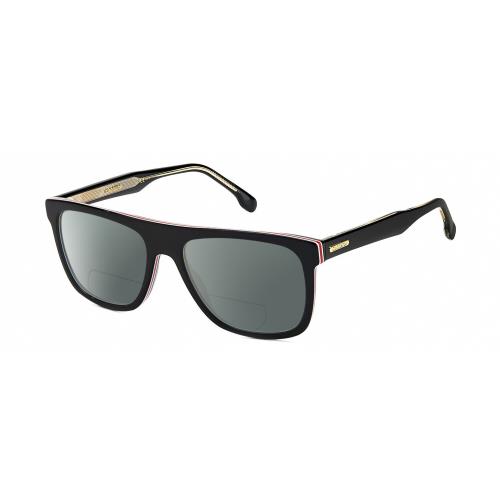 Carrera 267-S-0M4P Unisex Polarized Bifocal Sunglasses Black White 56 mm 41 Opt Grey