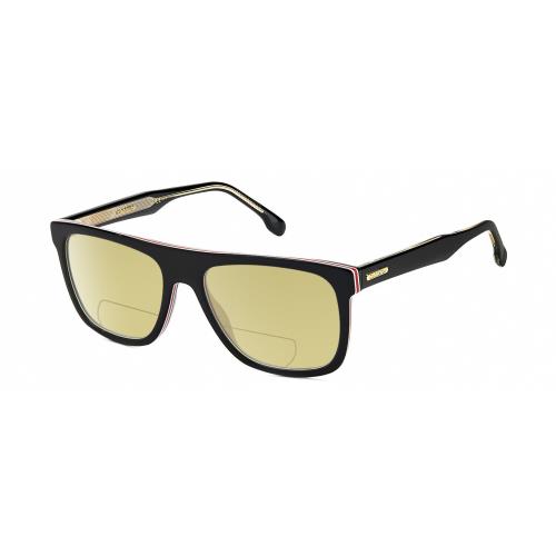 Carrera 267-S-0M4P Unisex Polarized Bifocal Sunglasses Black White 56 mm 41 Opt Yellow