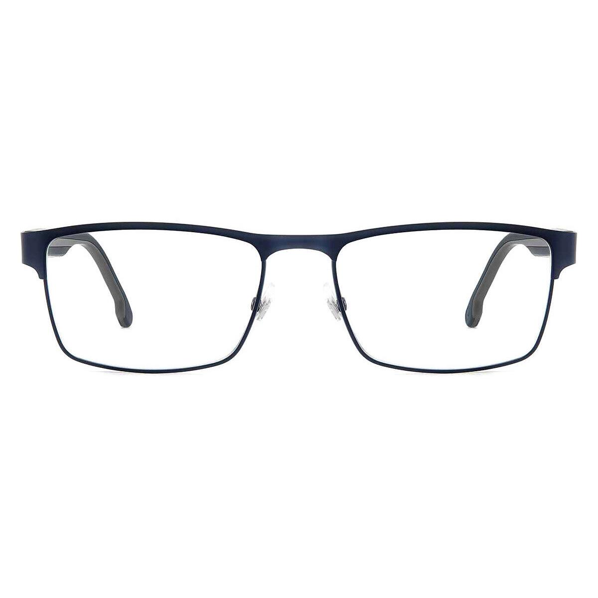 Carrera 8884 Eyeglasses Men Matte Blue Gray Rectangle 55mm