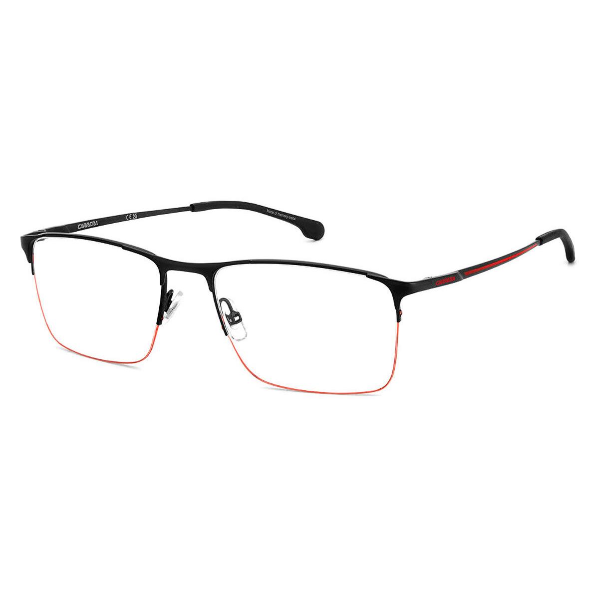 Carrera 8906 Eyeglasses Men Matte Black Red 55mm