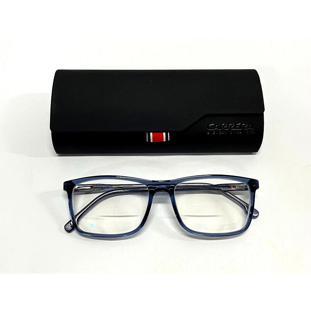 Carrera 225 Pjp Blue Rectangle Full Rim Men`s Eyeglass Frames 56-17-145mm