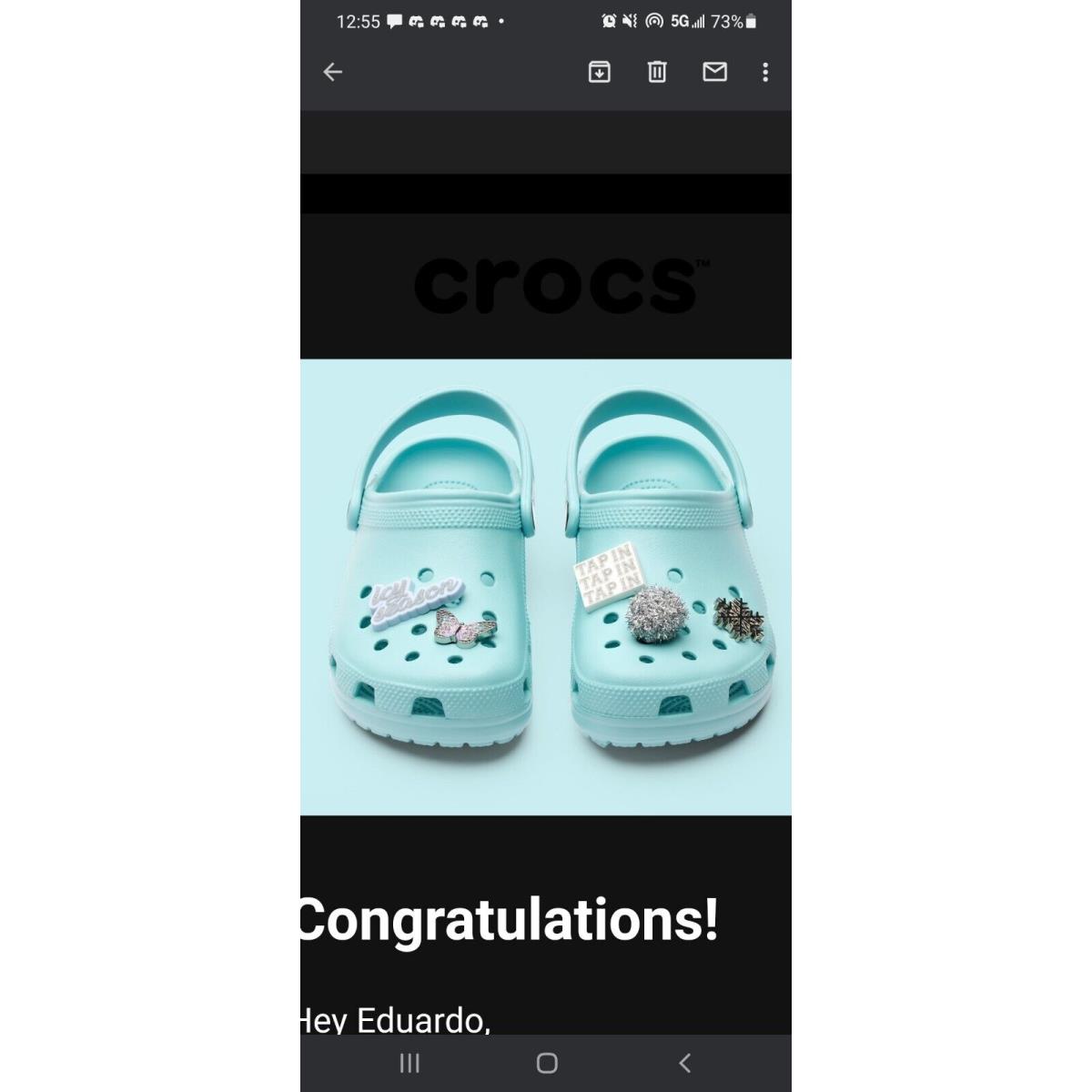 Saweetie X Crocs - Men s Size 6/ Women s Size 8 Limited Jibbitz