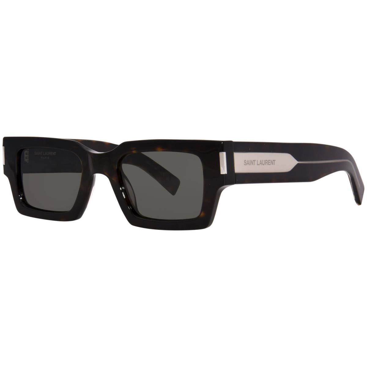 Saint Laurent SL-572 002 Sunglasses Havana/crystal/grey Lenses Square Shape 50mm