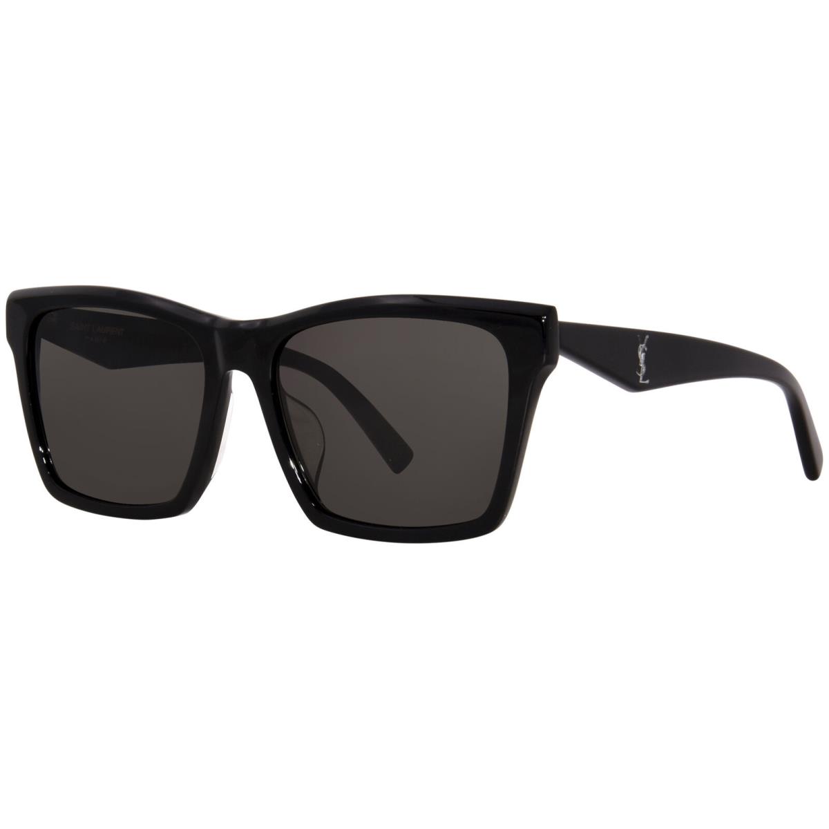 Saint Laurent SL-M104/F 002 Sunglasses Women`s Black/grey Square Shape 58mm