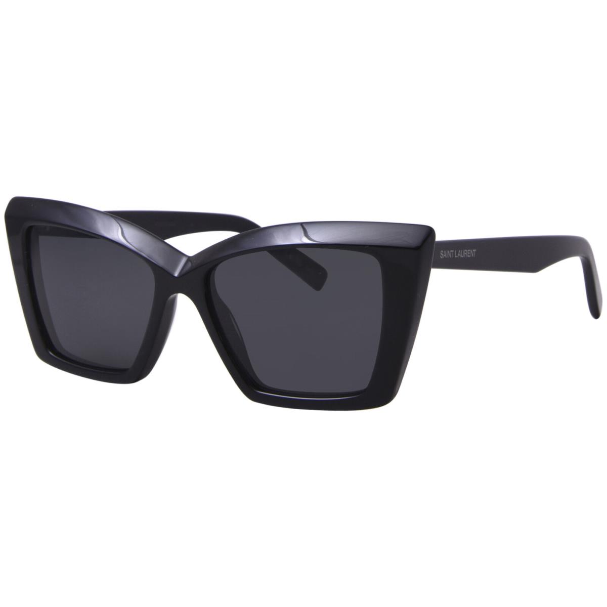 Saint Laurent SL-657 001 Sunglasses Women`s Black/black Cat Eye 54mm