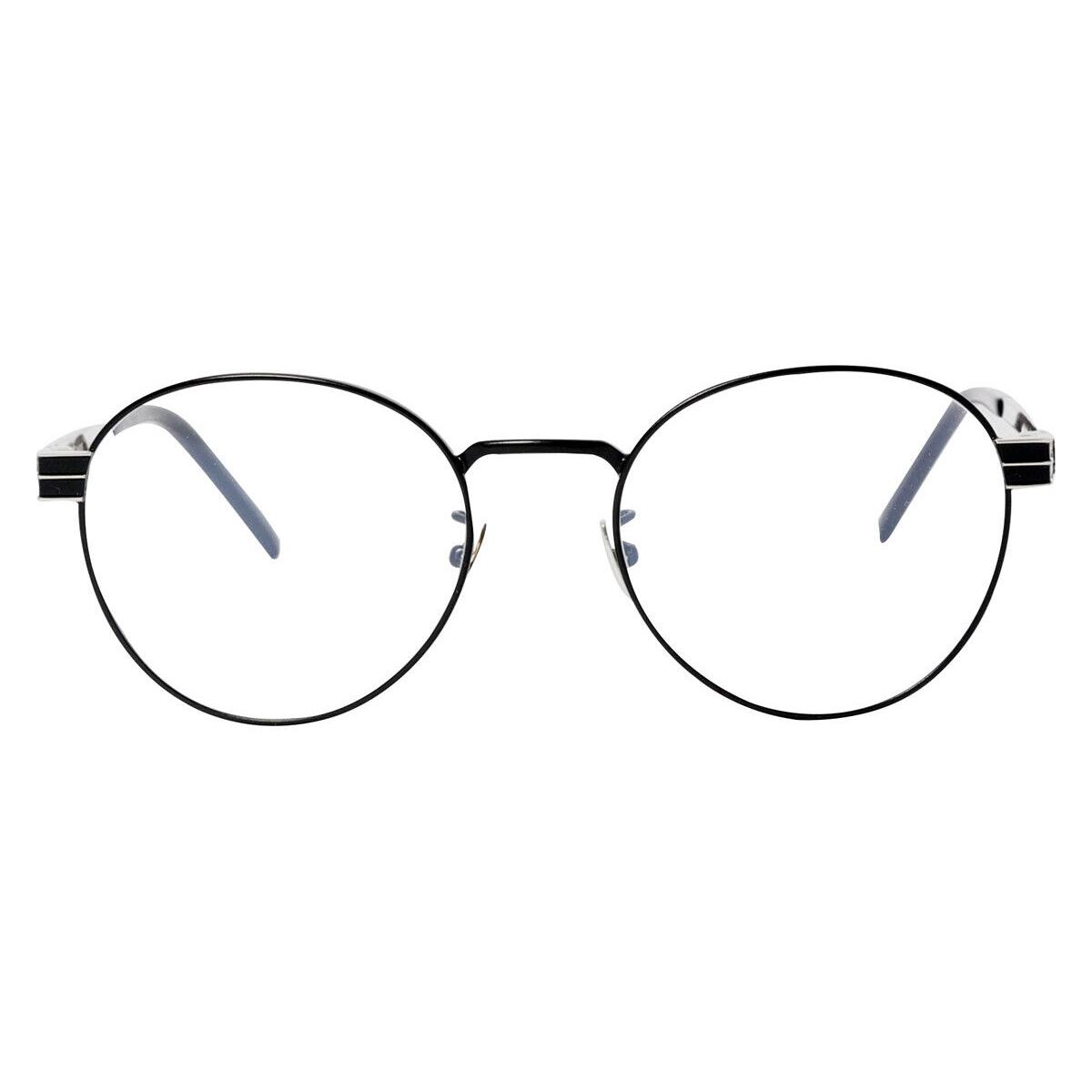 Saint Laurent SL M63 Eyeglasses Unisex Silver Round 52mm