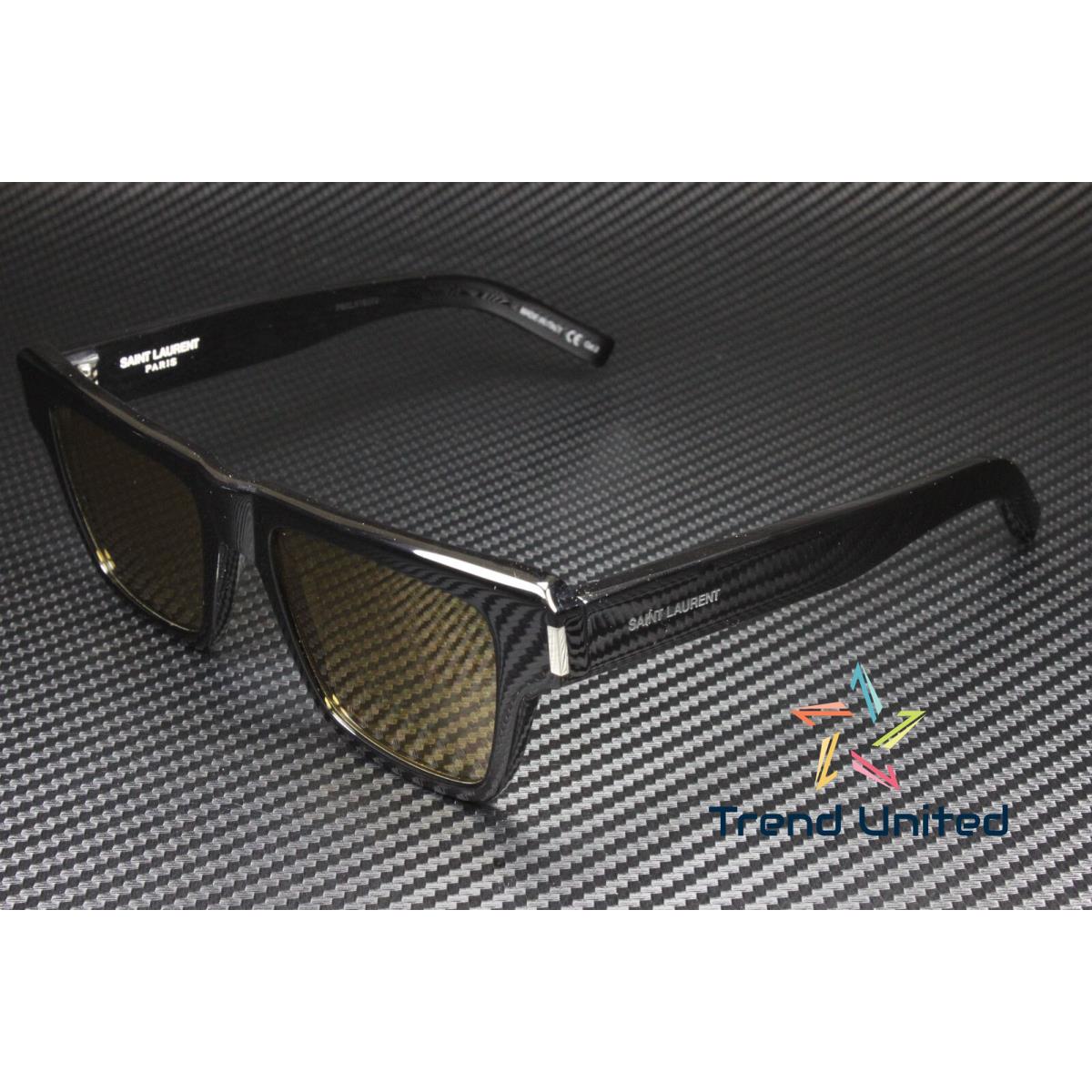 Saint Laurent SL 469 004 Square Black Shiny Yellow 51 mm Men`s Sunglasses