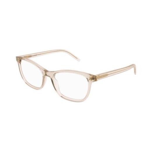 Saint Laurent SL M121 003 Nude/transparent Rectangular Women`s Eyeglasses