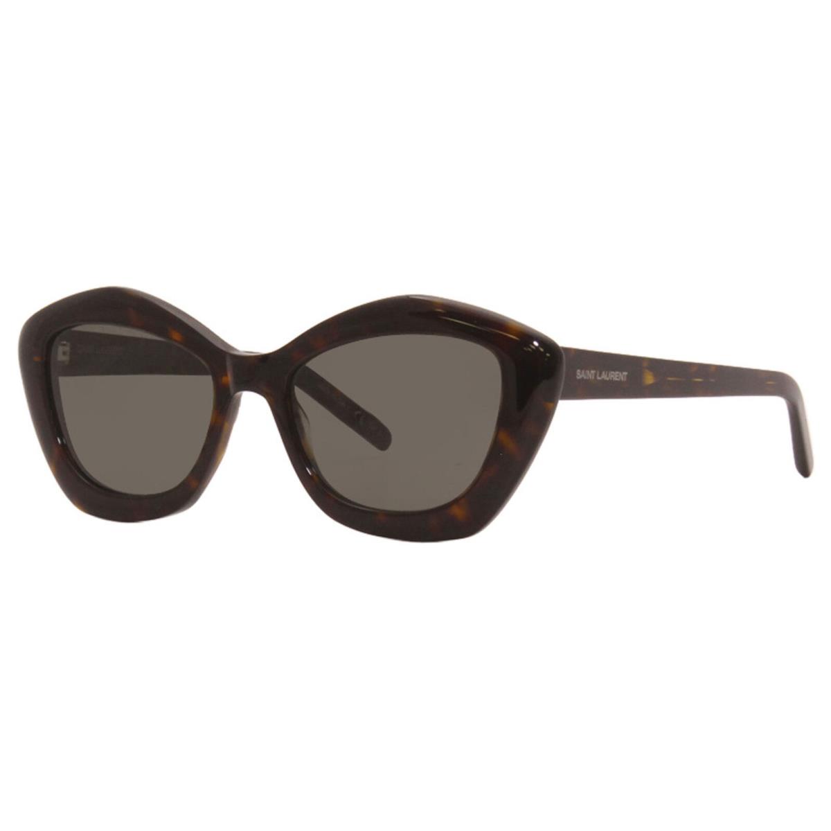 Saint Laurent SL68 002 Sunglasses Women`s Havana/grey Lens Fashion Cat Eye 54-mm