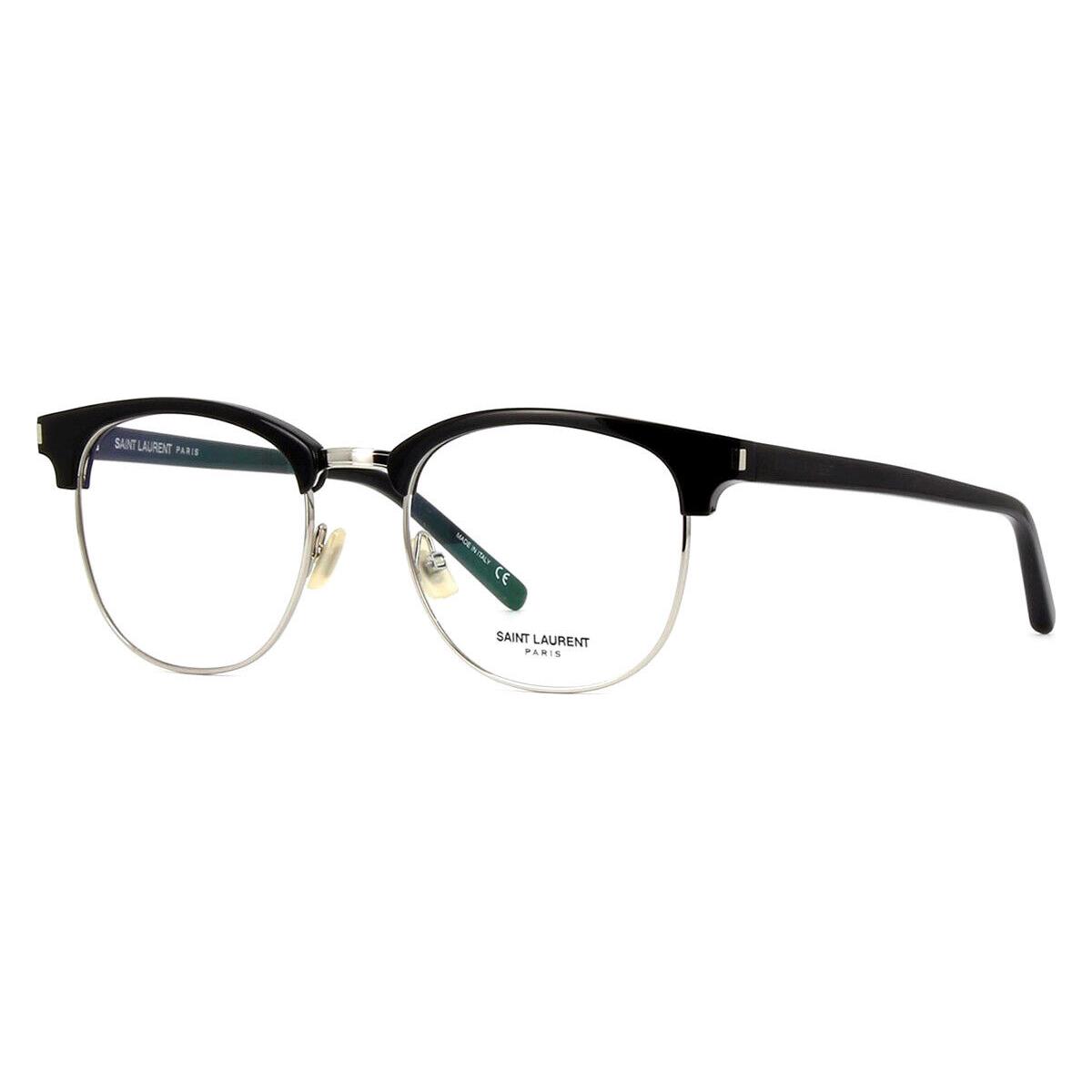 Saint Laurent SL 104 Eyeglasses Men Black Browline 52mm