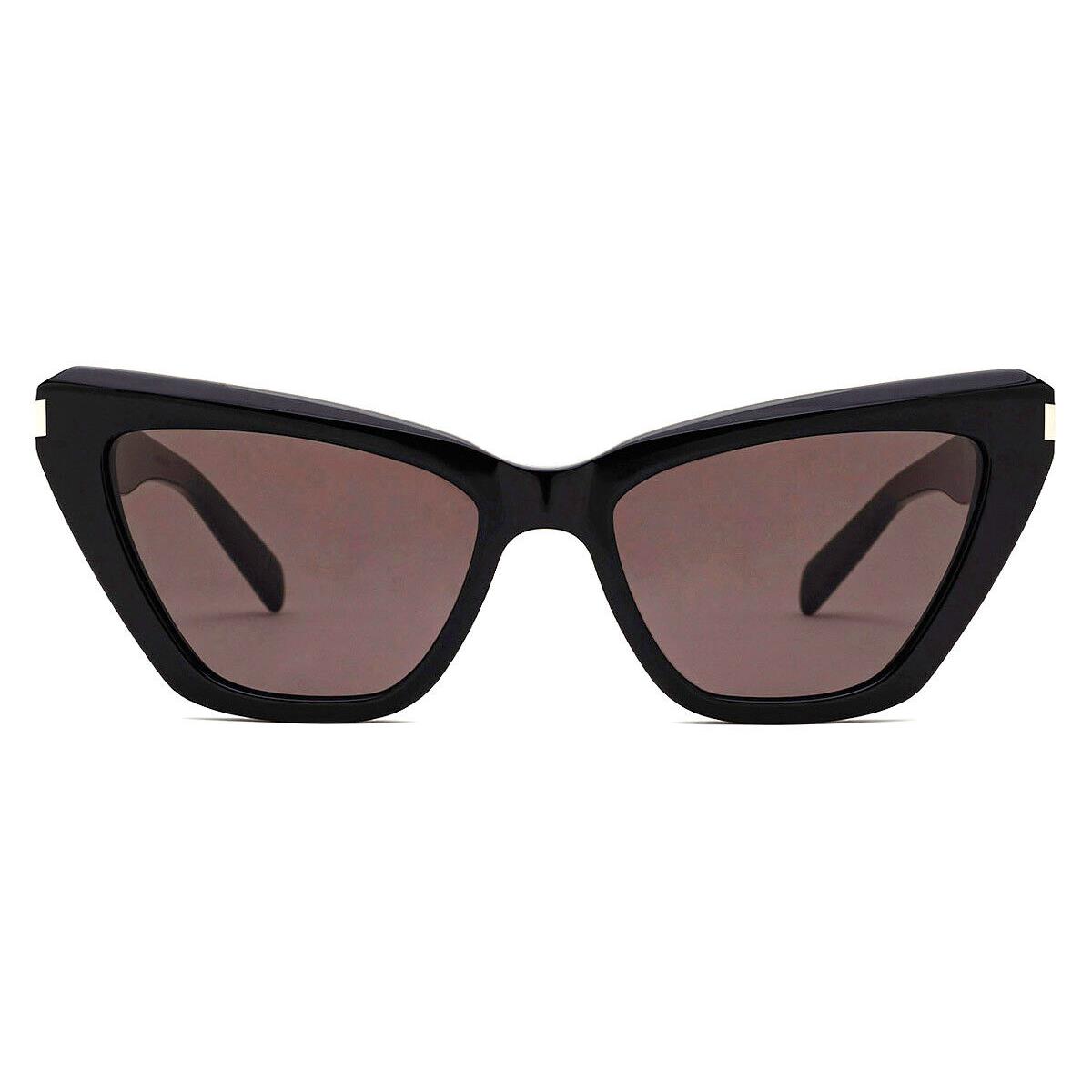 Saint Laurent SL 466 Sunglasses Women Black Cat Eye 54mm