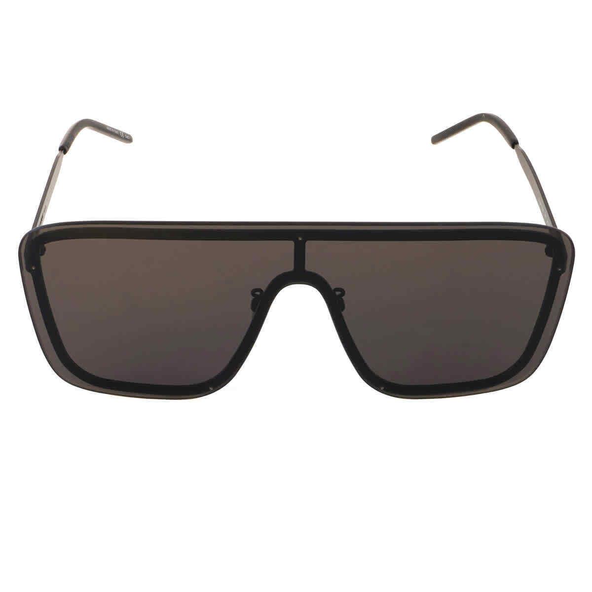 Saint Laurent Black Mask Unisex Sunglasses SL 364 Mask 002 99 SL 364 Mask 002 99 - Frame: Black, Lens: Black